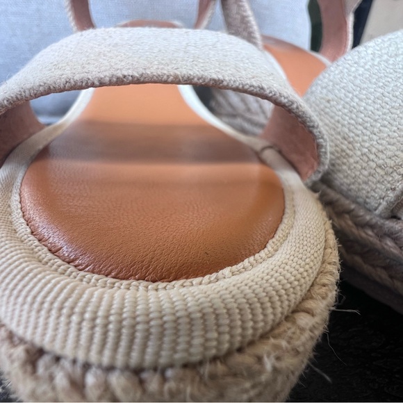 SZ7.5 Mia Cream Brittni Espadrille Wedge Sandals with Wide Straps with elastic. - Picture 8 of 16